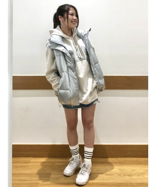 「GAP」 プルオーバーパーカー X-SMALL パープル メンズ_画像8