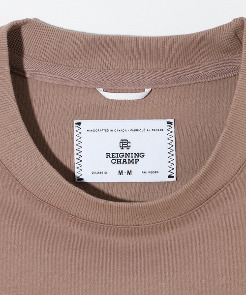 「REIGNING CHAMP」 半袖Tシャツ LARGE ピンク メンズ_画像6