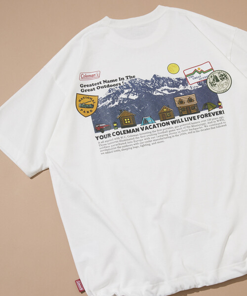 Coleman（コールマン） tシャツ 別注 Snowy Mountain バックプリント