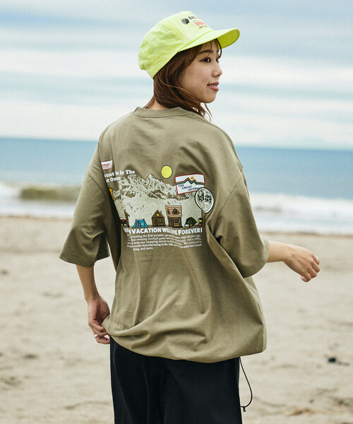Coleman（コールマン） tシャツ 別注 Snowy Mountain バックプリント