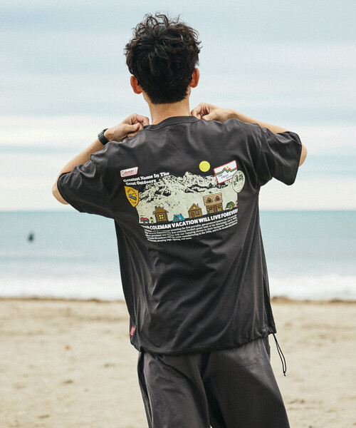 Coleman（コールマン） tシャツ 別注 Snowy Mountain バックプリント