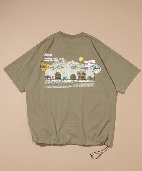 Coleman（コールマン） tシャツ 別注 Snowy Mountain バックプリント