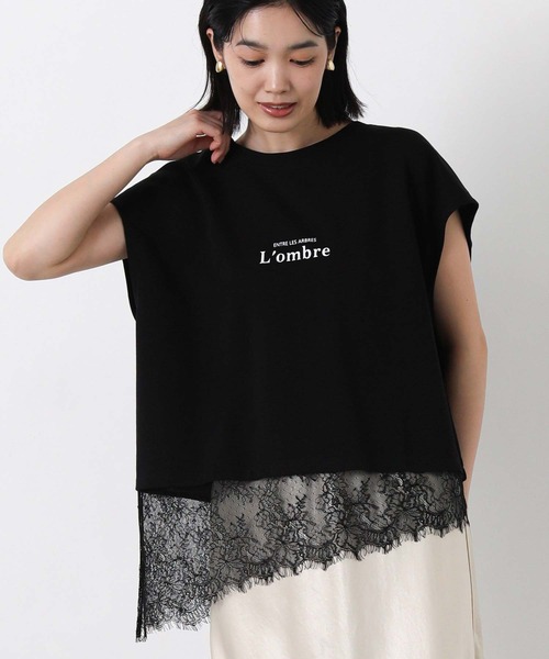 美品【サカイ】スターレース サマーニット 刺繍 切替 黒 2 tシャツ 