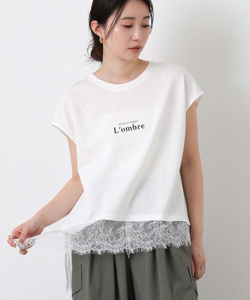 Gready Brilliant（グレディブリリアン） tシャツ 半袖 レースへムロゴ