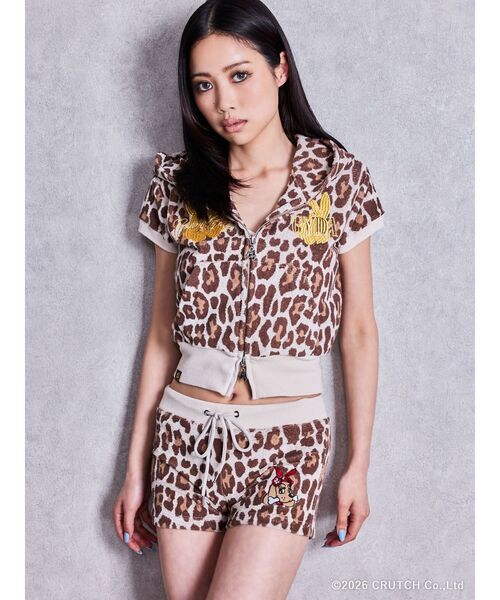 GYDA（ジェイダ） パンツ GYDA×GALFY leopard pile マイクロショート