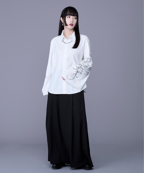 「Ellno Loset」 長袖シャツ LARGE ブラック メンズ_画像5