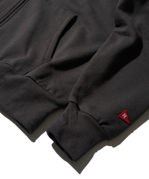 「Healthknit」 ジップアップパーカー MEDIUM ブラック メンズ_画像2