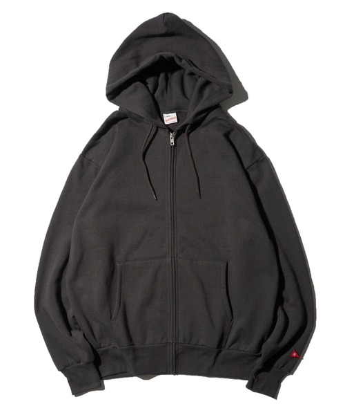 「Healthknit」 ジップアップパーカー MEDIUM ブラック メンズ_画像4