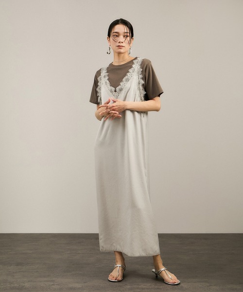 「SALON adam et rope'」 ノースリーブワンピース FREE ブラック レディース_画像9