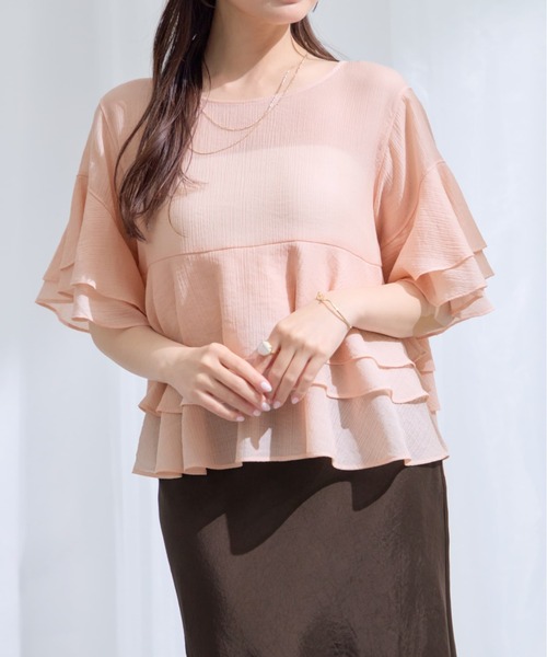 Cohina コヒナ完売品ナチュラルシアーティアードブラウス COHINA 