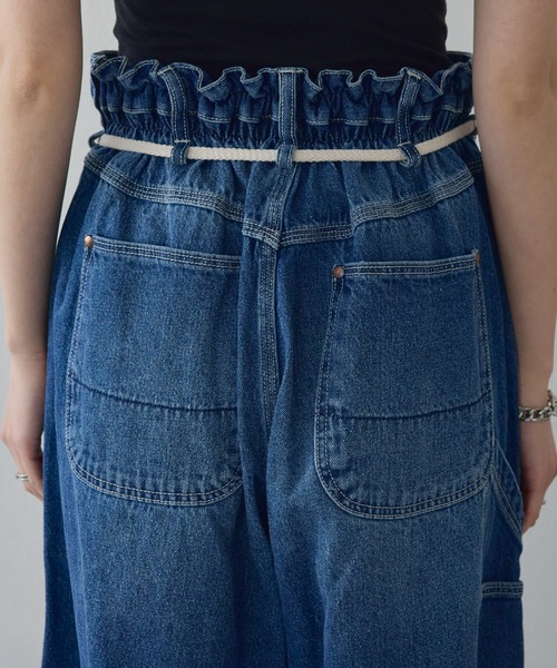「etsinta」 デニムパンツ ONE SIZE インディゴブルー レディース_画像5