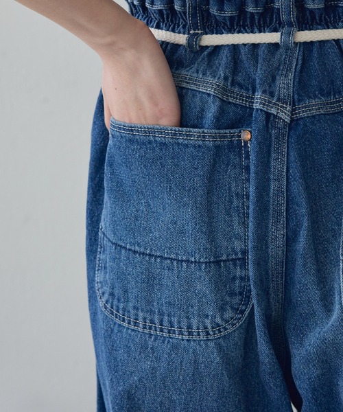 「etsinta」 デニムパンツ ONE SIZE インディゴブルー レディース_画像6