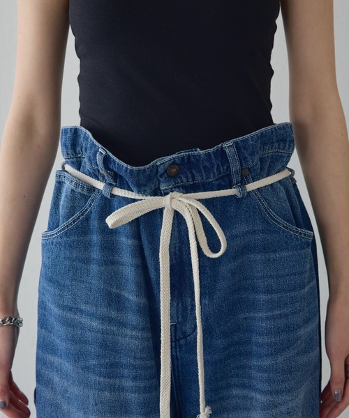 「etsinta」 デニムパンツ ONE SIZE インディゴブルー レディース_画像7