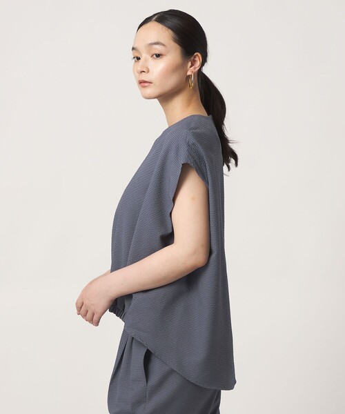 「A DAY IN THE LIFE UNITED ARROWS」 半袖ブラウス FREE ダークグレー レディース_画像2