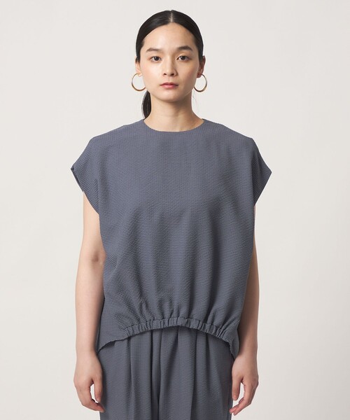 「A DAY IN THE LIFE UNITED ARROWS」 半袖ブラウス FREE ダークグレー レディース_画像5
