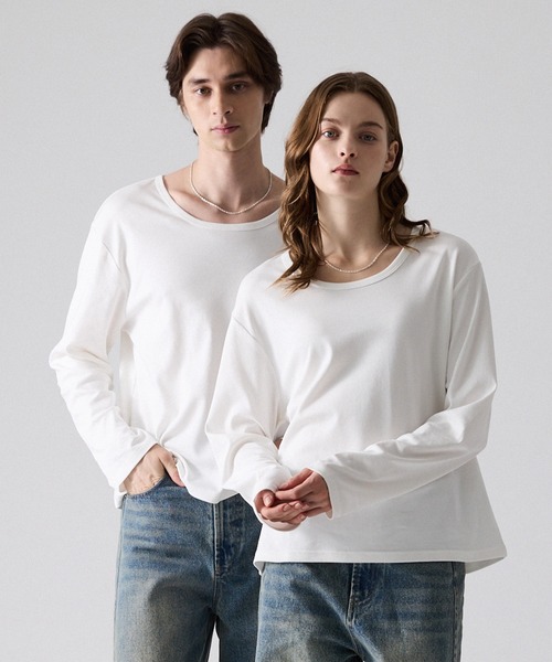 CLEL（クレイル） tシャツ 「CLEL」Giza Cotton U-Neck T-Shirt / ギザ
