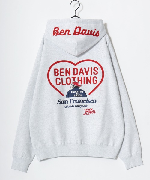 BEN DAVIS（ベンデイビス） パーカー 裏起毛 BD HEARTS HOODIE