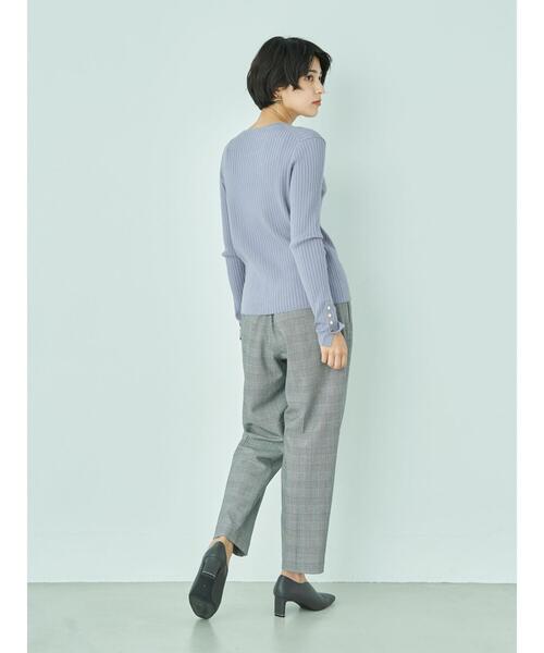 最新品通販 ニット - 通販 - PayPayモール 袖ボタンクルーネックリブニット ZOZOTOWN PayPayモール店 赤字超特価