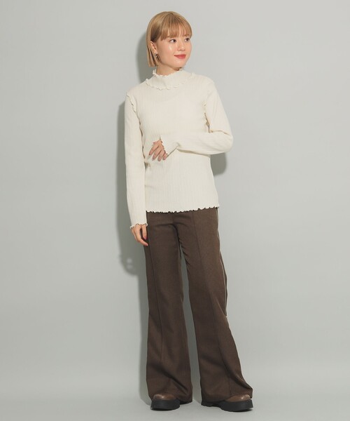 Ray BEAMS（レイ ビームス） tシャツ ランダム リブ メロー ハイネック