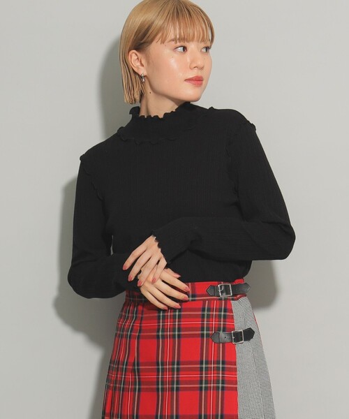 Ray BEAMS（レイ ビームス） tシャツ ランダム リブ メロー ハイネック