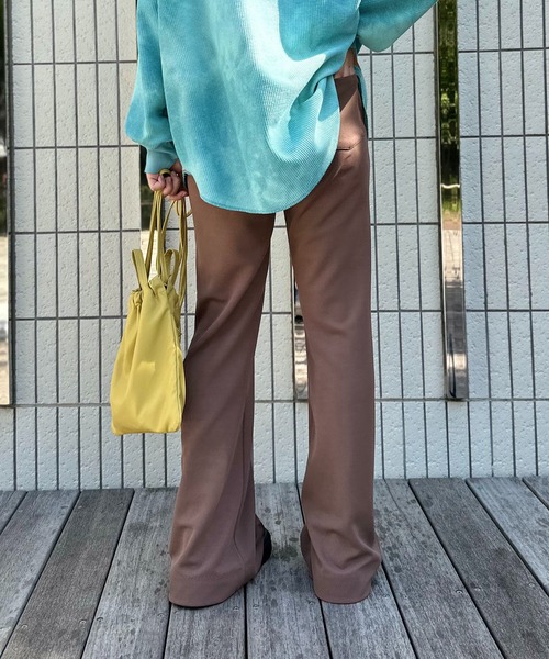 mi via loca パンツ ストレッチフレアパンツ レディース : ZOZOTOWN