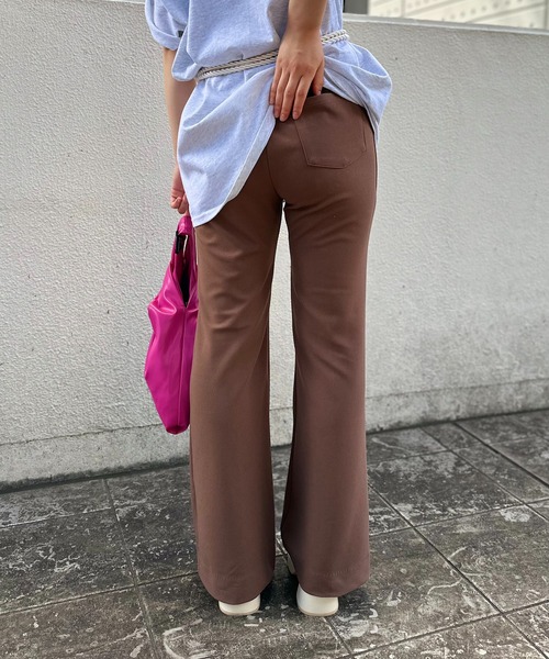mi via loca パンツ ストレッチフレアパンツ レディース