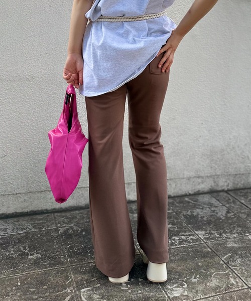 mi via loca パンツ ストレッチフレアパンツ レディース