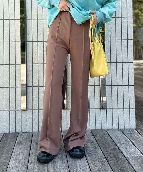 mi via loca パンツ ストレッチフレアパンツ レディース : ZOZOTOWN