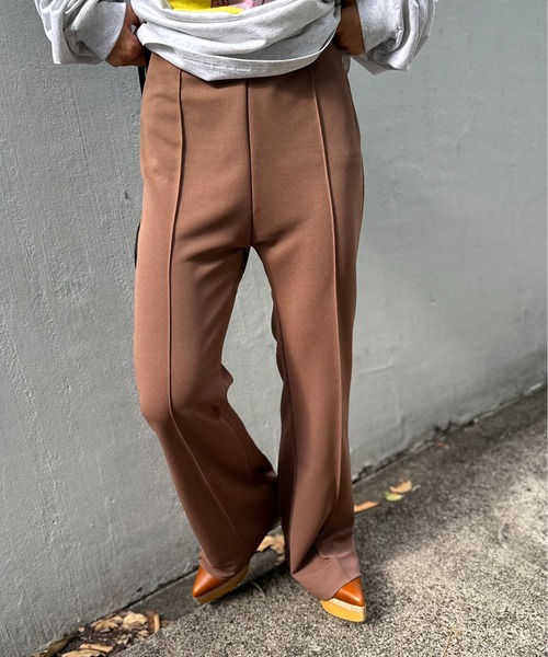 mi via loca パンツ ストレッチフレアパンツ レディース : ZOZOTOWN