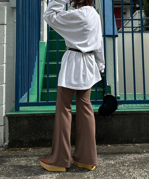 mi via loca パンツ ストレッチフレアパンツ レディース : ZOZOTOWN