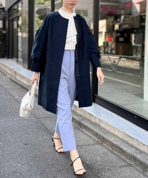■ NOLLE'S 新品未使用 ノーカラーコート NOLLEY'S グログランノーカラーコート レディース : ZOZOTOWN
