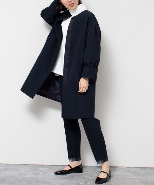 NOLLEY'S（ノーリーズ） グログランノーカラーコート レディース