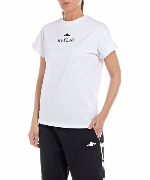REPLAY tシャツ PURE LOGO オーガニックコットンジャージーT