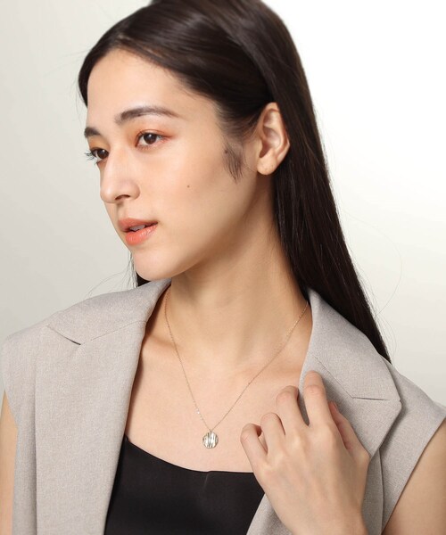 COCOSHNIK（ココシュニック） ネックレス K10ウエーブプレート