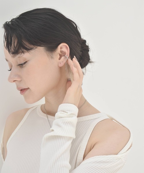 【ANTEPRIMA】即対応 エテルナ 2点セットイヤーカフ Pearl スクエア 2WAY イヤーカフ <Gold> | Dinamis