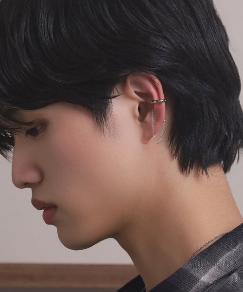 イヤーカフ LHME アレルギー対応 イヤーカフ 「WEB限定」”Aqua”ダブルイヤーカフ