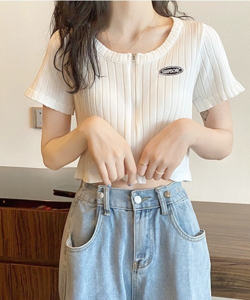 トップス Goo 7DAYS LOOKS】半袖クロップドTシャツ TC7252 :レディース トップス