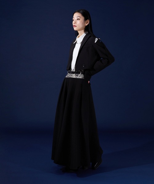 Ellno de Mavie スカート ウエストジャガードタックスカート