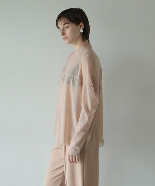 CLANE（クラネ） SHEER MESH CURVE SLEEVE TOPS レディース : ZOZOTOWN