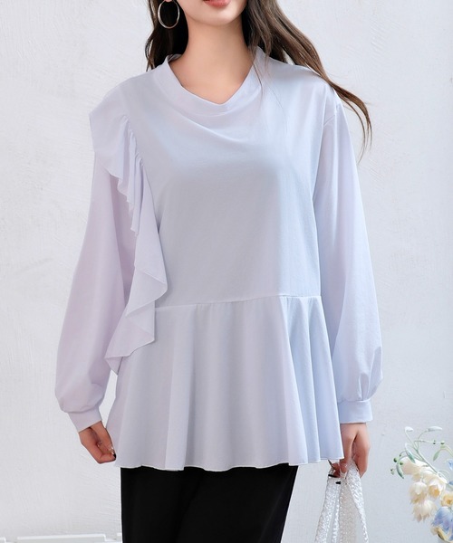 ■韓国■ ラッシュガード フリル 長袖水着 大きめサイズ XL~XXXL TeddyShop ラッシュガード 「UVカット率 99%以上」レディース