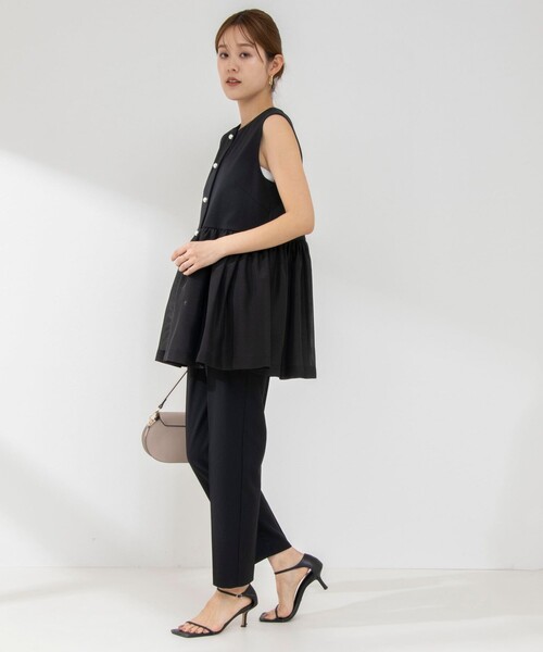 NOLLEY'S パンツ ウォッシャブル美脚オックスパンツ レディース