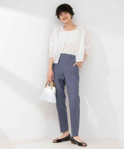 NOLLEY'S パンツ ウォッシャブル美脚オックスパンツ レディース