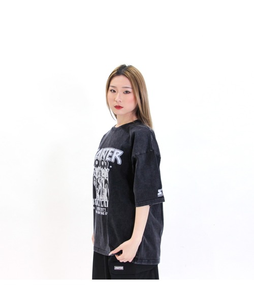 STARTER tシャツ ケミカル加工 天竺プリント半TEE メンズ