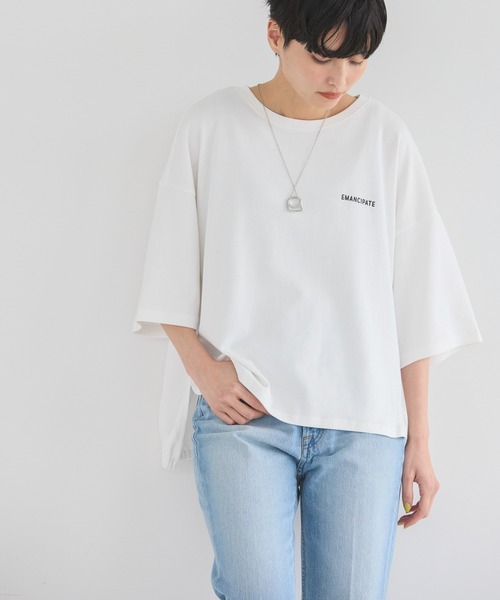 AMERICAN HOLIC tシャツ バックギャザーロゴカットプルオーバー