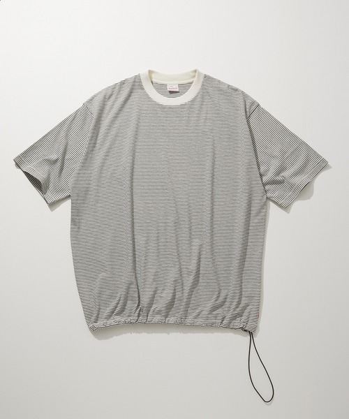 Healthknit tシャツ NARROW BORDER JERSEY S/S ドローコード