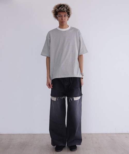 tシャツ HOLLI DRAWCORD CREW NECK T-SHIRT | HOLLI ドローコード クルー ネック Tシャツ レディース WETTEMPT tシャツ BICOLOR DRAW CORD TEE / バイカラードロー