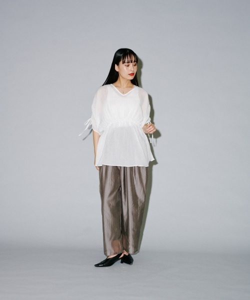 terrace チノパン シアーリヨセルスリータックパンツ レディース