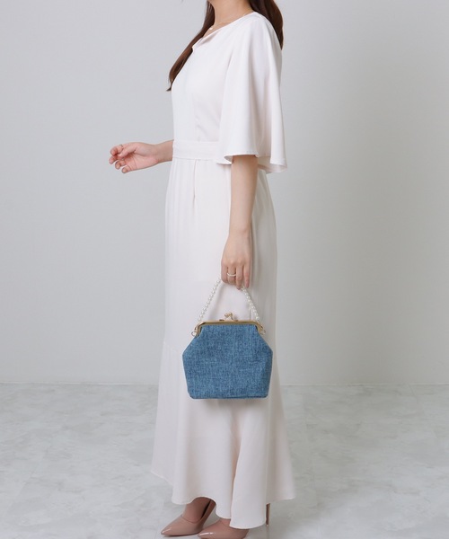 Lace Ladies クラッチバッグ パーティーバッグ パール