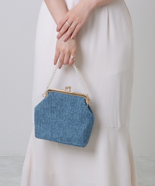 Lace Ladies クラッチバッグ パーティーバッグ パール