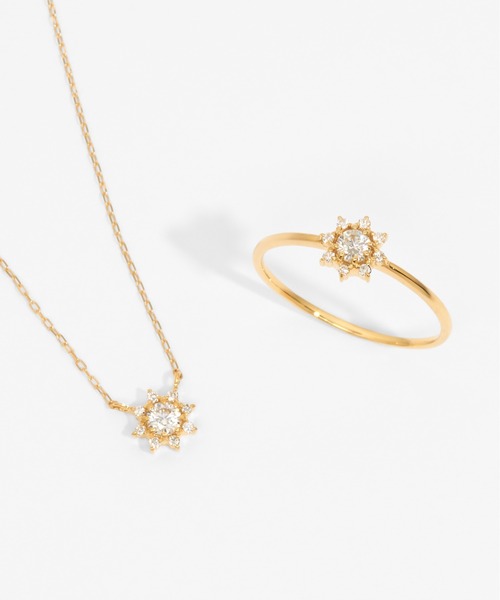 j  Jewel closet by L&Co.ダイヤモンドクロスリング K10 ダイヤモンド リング（リング）｜Jewel closet by L&Co